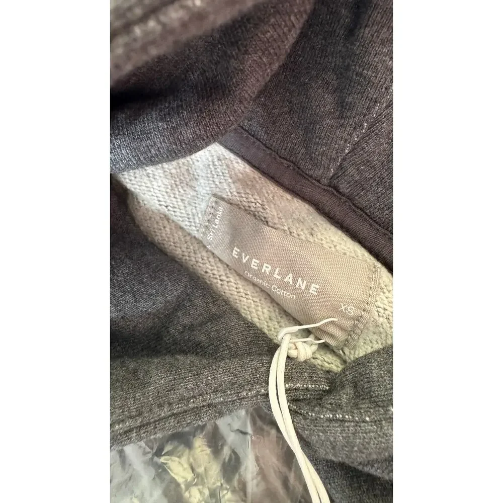 Everlane The Track Organic Cotton Hoodie Pullover Mens XS Heather Grey New